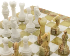 The Alghero Onyx And Marble Chess Set -Board Games - Chess And Cards Shop 1004 04