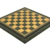 The Italian Verde 13.75 Inch Chess Cabinet With Removable Lid, Backgammon Board, Dice And Draughts