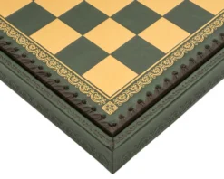 The Italian Verde 13.75 Inch Chess Cabinet With Removable Lid, Backgammon Board, Dice And Draughts -Board Games - Chess And Cards Shop 219GV 04
