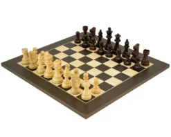 French Knight Rosewood Chess Set