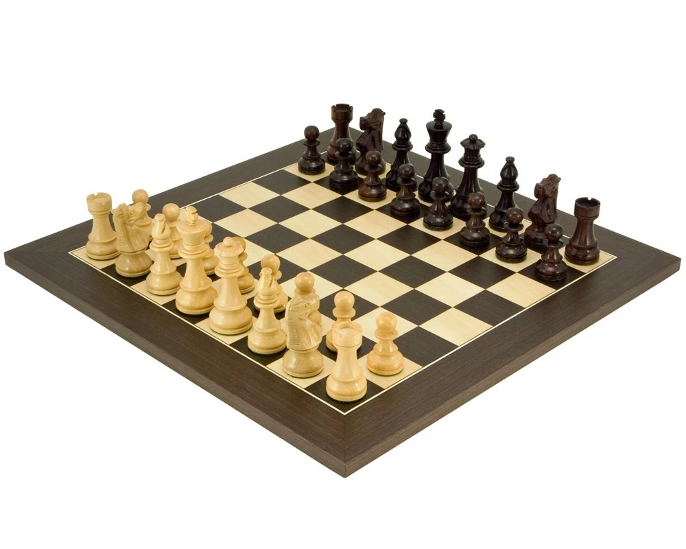 French Knight Rosewood Chess Set 1 French Knight Rosewood Chess Set