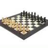 Old English Elite Ebony And Black Luxury Chess Set