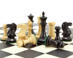 Old English Elite Ebony And Black Luxury Chess Set -Board Games - Chess And Cards Shop 2RCPB102 05