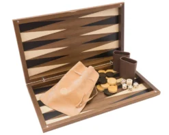 The Dal Negro Walnut Deluxe Backgammon Set