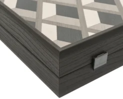 The Manopoulos Grey Oak And Platinum Luxury Backgammon Set With Vinyl Deluxe Cups 9 The Manopoulos Grey Oak And Platinum Luxury Backgammon Set With Vinyl Deluxe Cups -Board Games - Chess And Cards Shop B3D1 02