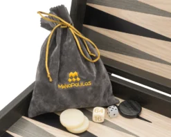 The Manopoulos Grey Oak And Platinum Luxury Backgammon Set With Vinyl Deluxe Cups 10 The Manopoulos Grey Oak And Platinum Luxury Backgammon Set With Vinyl Deluxe Cups -Board Games - Chess And Cards Shop B3D1 03