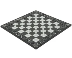 The Templar Hand Painted Solid Resin 17.7 Inch Chess Board By Italfama
