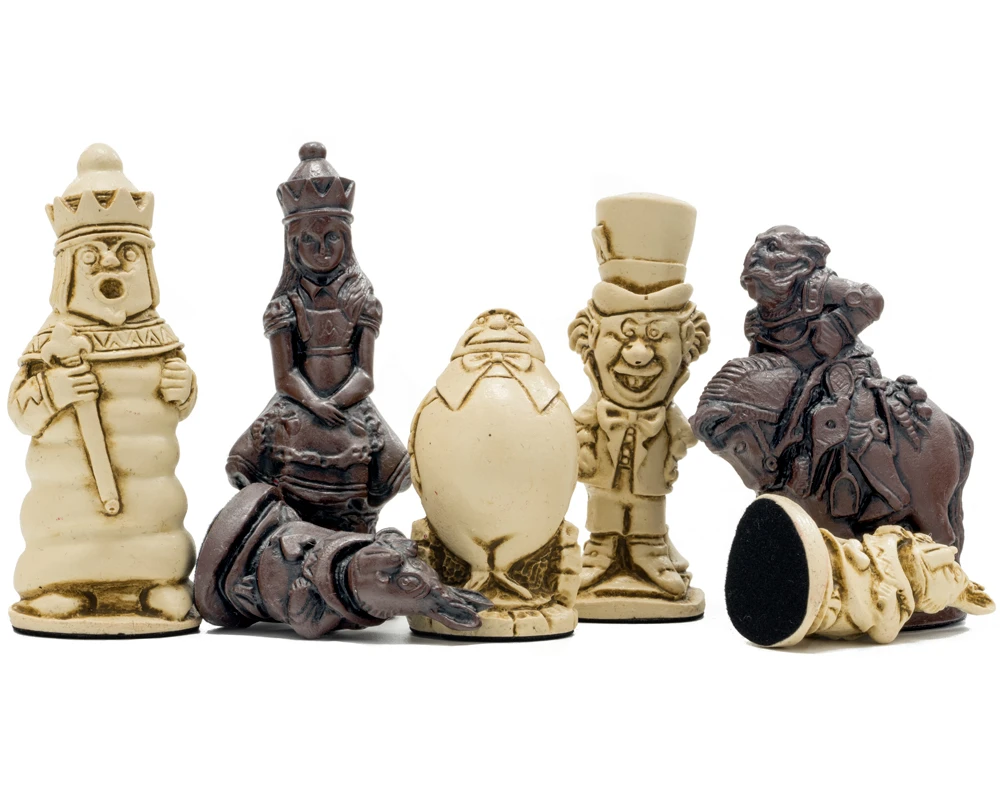 Berkeley Chess Alice In Wonderland Russet Chess Men 2 Berkeley Chess Alice In Wonderland Russet Chess Men - Image 2