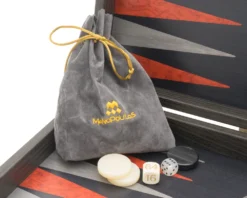 The Manopoulos Black Oak Argento Backgammon Set With Vinyl Deluxe Cups 10 The Manopoulos Black Oak Argento Backgammon Set With Vinyl Deluxe Cups -Board Games - Chess And Cards Shop BGB1 03