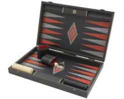 The Manopoulos Black Oak Argento Backgammon Set With Vinyl Deluxe Cups 11 The Manopoulos Black Oak Argento Backgammon Set With Vinyl Deluxe Cups -Board Games - Chess And Cards Shop BGB1 04