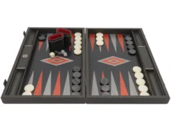 The Manopoulos Black Oak Argento Backgammon Set With Vinyl Deluxe Cups 12 The Manopoulos Black Oak Argento Backgammon Set With Vinyl Deluxe Cups -Board Games - Chess And Cards Shop BGB1 05