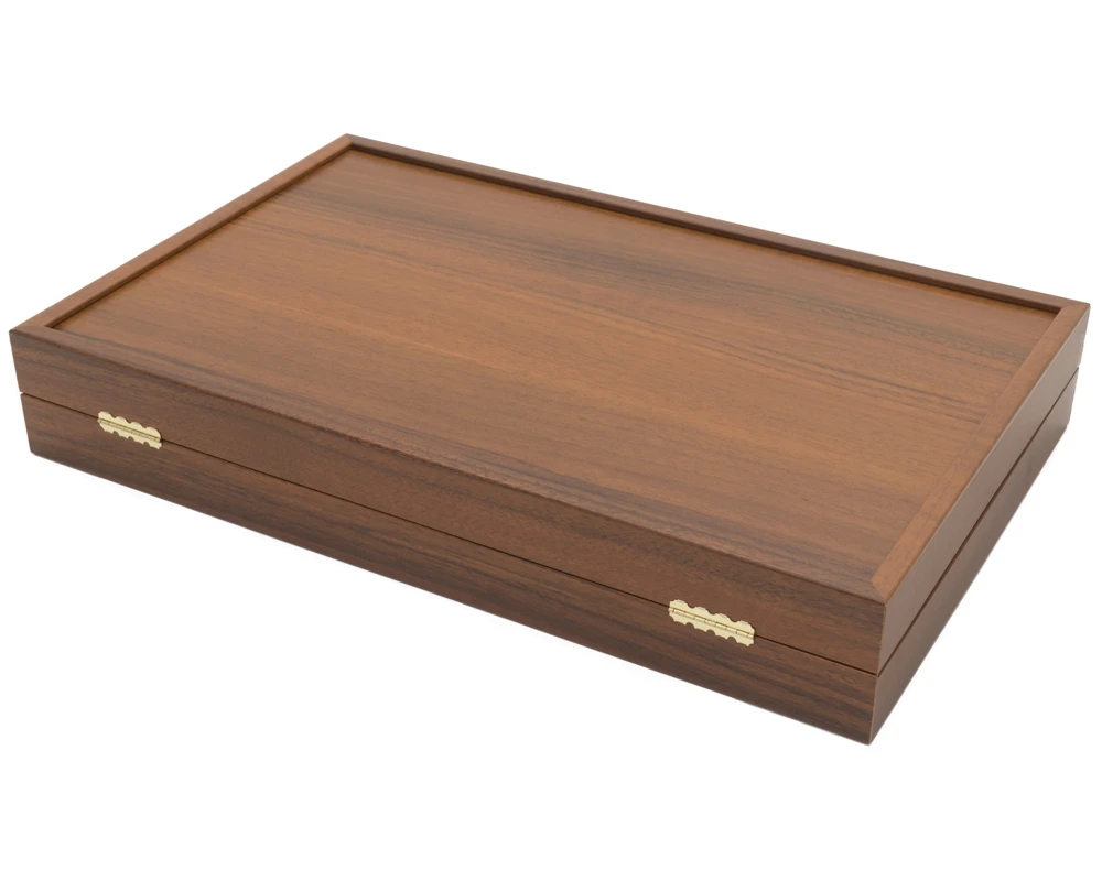 The Manopoulos Walnut Black And Oak Club Large Backgammon Set With Vinyl Deluxe Cups 2 The Manopoulos Walnut Black And Oak Club Large Backgammon Set With Vinyl Deluxe Cups - Image 2