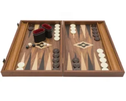 The Manopoulos Walnut Black And Oak Club Large Backgammon Set With Vinyl Deluxe Cups 12 The Manopoulos Walnut Black And Oak Club Large Backgammon Set With Vinyl Deluxe Cups -Board Games - Chess And Cards Shop BXL1KK 05
