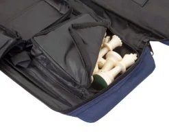 Blue Fabric Chess Set Carry Bag With Shoulder Strap 6 Blue Fabric Chess Set Carry Bag With Shoulder Strap -Board Games - Chess And Cards Shop DB06 02