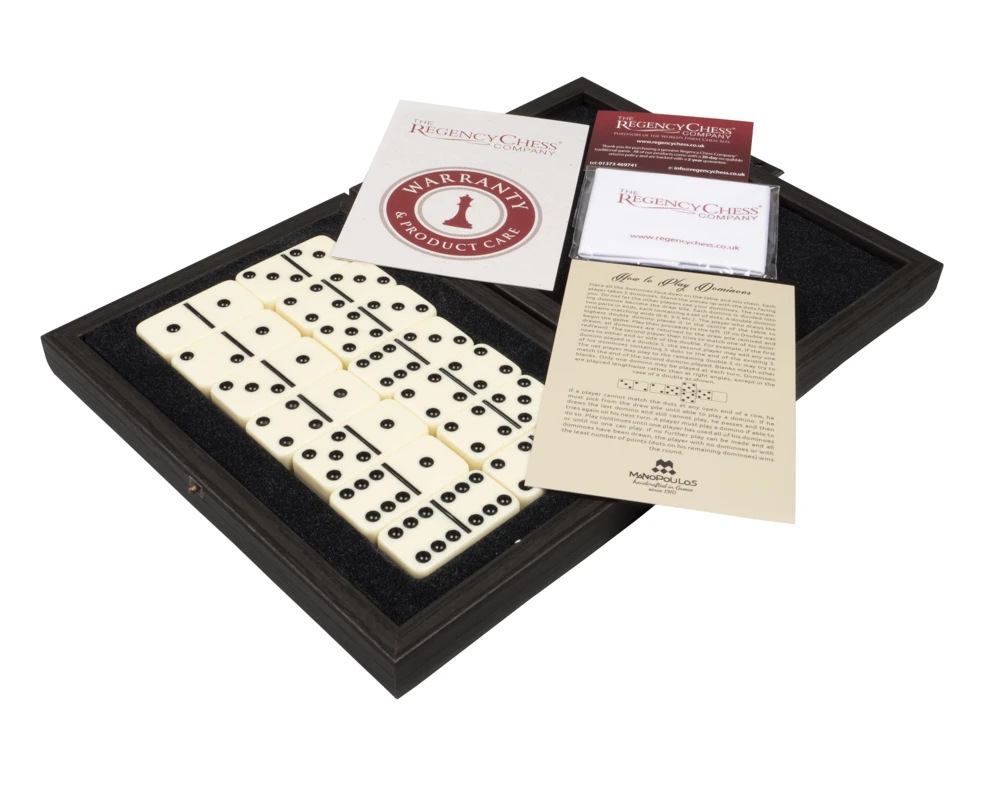 Manopoulos Luxury Dominoes Box Set Black 6 Manopoulos Luxury Dominoes Box Set Black - Image 6