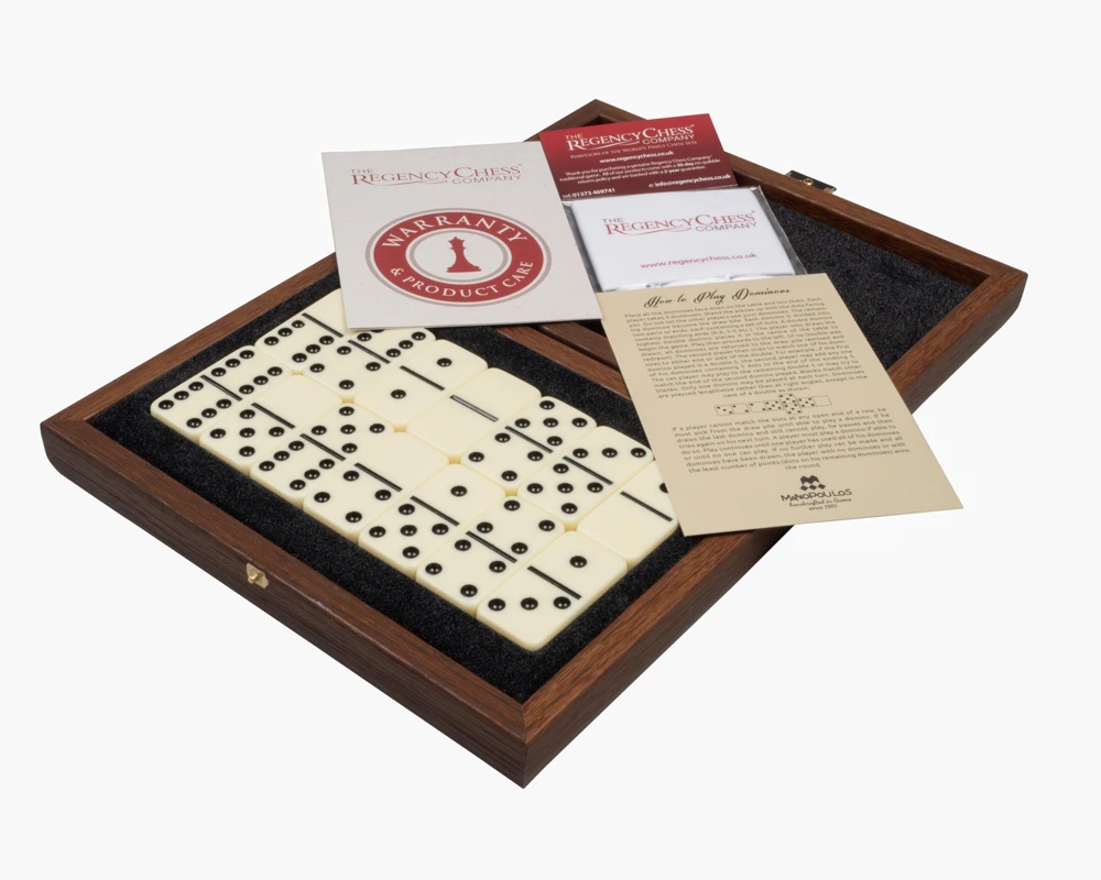 Manopoulos Luxury Dominoes Box Set Brown 5 Manopoulos Luxury Dominoes Box Set Brown - Image 5