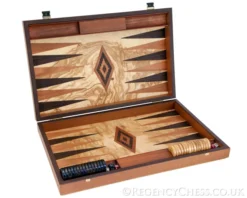 Manopoulos Luxury Olive Wood Burl Backgammon Set -Board Games - Chess And Cards Shop MANBE 1 02