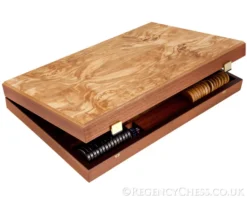 Manopoulos Luxury Olive Wood Burl Backgammon Set -Board Games - Chess And Cards Shop MANBE 1 04