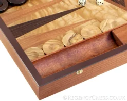 Manopoulos Luxury Olive Wood Burl Backgammon Set -Board Games - Chess And Cards Shop MANBE 1 06