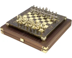 Manopoulos Greek Roman Army Metal Chess Set With Wooden Case - SMALL 9 Manopoulos Greek Roman Army Metal Chess Set With Wooden Case - SMALL -Board Games - Chess And Cards Shop MANS 3 03