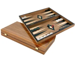 Manopoulos Deluxe Walnut And Maple Backgammon Set