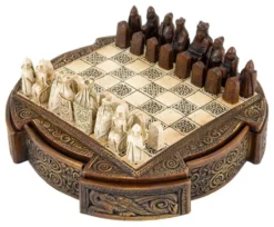 Isle Of Lewis Compact Celtic Chess Set 9 Inches