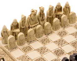 Isle Of Lewis Compact Celtic Chess Set 9 Inches In Ivory 10 Isle Of Lewis Compact Celtic Chess Set 9 Inches In Ivory -Board Games - Chess And Cards Shop NMS018 03