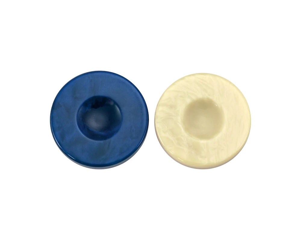 Galalith Luxury Backgammon Stones Blue & Ivory 36mm 2 Galalith Luxury Backgammon Stones Blue & Ivory 36mm - Image 2