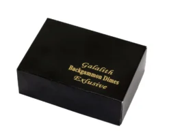 Galalith Luxury Backgammon Stones Olive Green & Ivory 36mm -Board Games - Chess And Cards Shop PG 1GRN 03