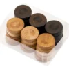Wooden Backgammon Stones In Nautral & Brown 26mm
