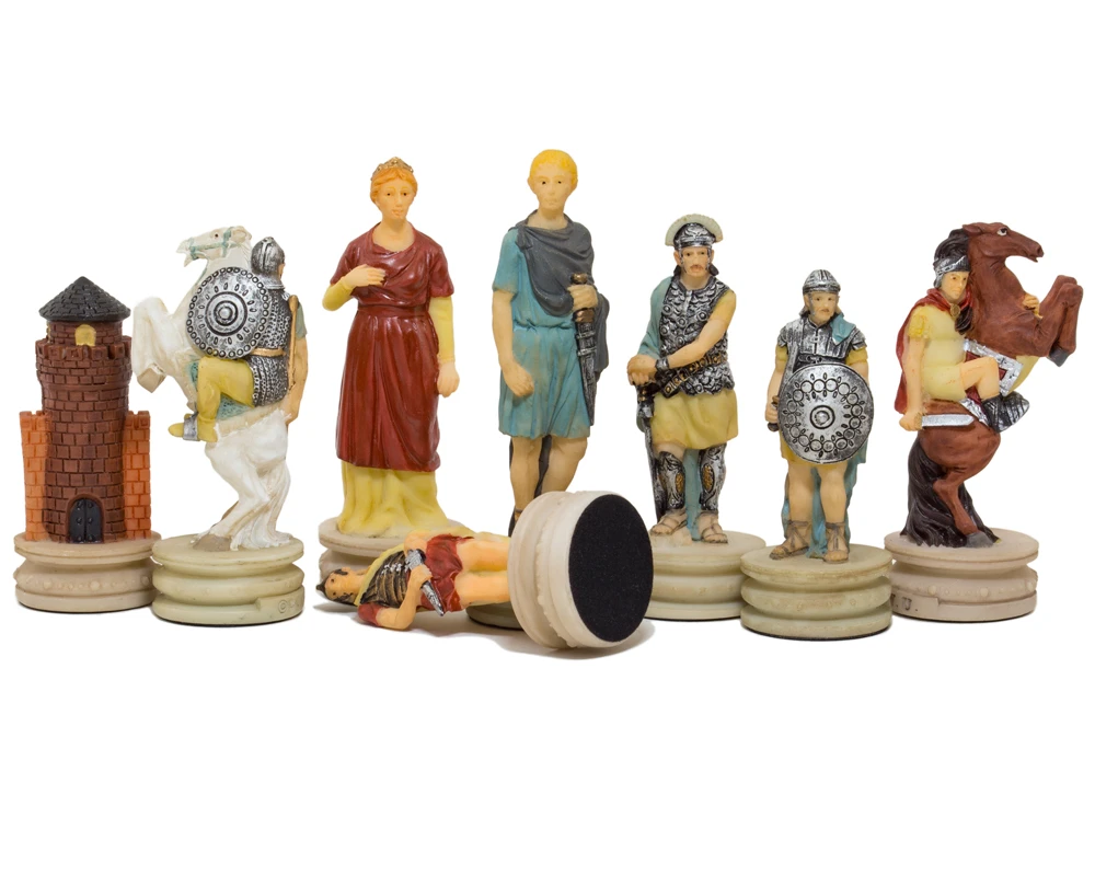 The Romans Vs Greeks Hand Painted Chess Pieces By Italfama 2 The Romans Vs Greeks Hand Painted Chess Pieces By Italfama - Image 2