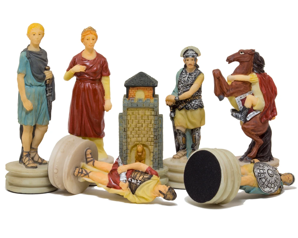 The Romans Vs Greeks Hand Painted Chess Pieces By Italfama 3 The Romans Vs Greeks Hand Painted Chess Pieces By Italfama - Image 3