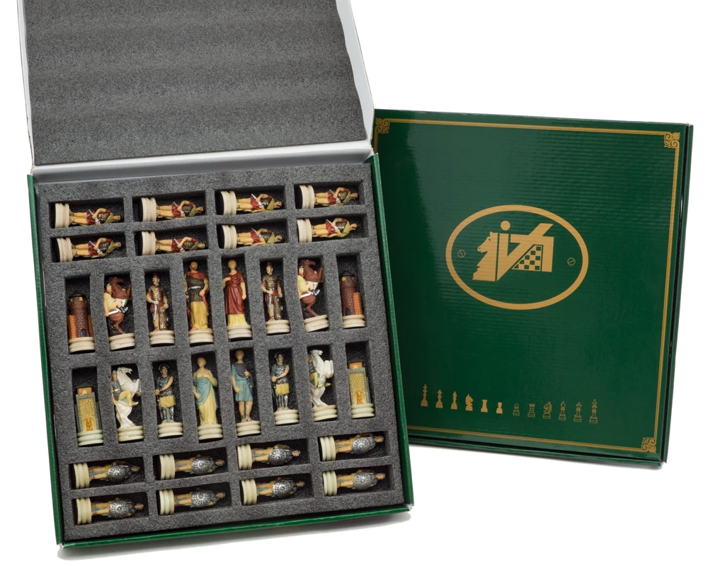 The Romans Vs Greeks Hand Painted Chess Pieces By Italfama 8 The Romans Vs Greeks Hand Painted Chess Pieces By Italfama - Image 8