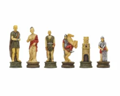 The Romans Vs Gladiators Hand Painted Themed Chess Pieces By Italfama