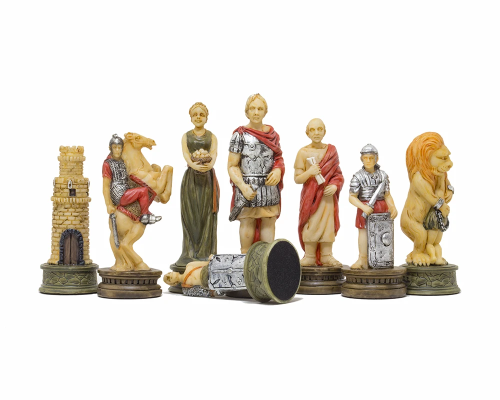 The Romans Vs Gladiators Hand Painted Themed Chess Pieces By Italfama 2 The Romans Vs Gladiators Hand Painted Themed Chess Pieces By Italfama - Image 2
