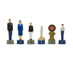 The Air Force Vs Marines Hand Painted Themed Chess Pieces By Italfama