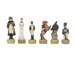 The Napoleon Vs Russians Hand Painted Themed Chess Pieces By Italfama