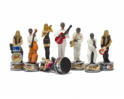 The Jazz Band Vs Rock Stars Hand Painted Themed Chess Pieces By Italfama -Board Games - Chess And Cards Shop R70649 03
