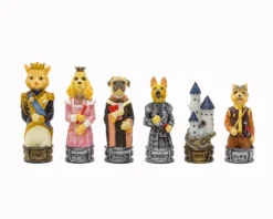 The Cats Vs Dogs Hand Painted Themed Chess Pieces By Italfama