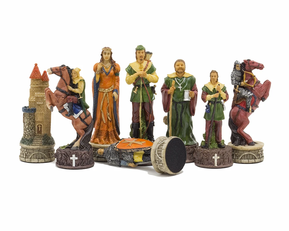 The Robin Hood Hand Painted Themed Chess Pieces By Italfama 2 The Robin Hood Hand Painted Themed Chess Pieces By Italfama - Image 2