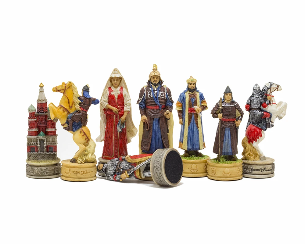 The Russians Vs Mongolians Hand Painted Themed Chess Pieces By Italfama 2 The Russians Vs Mongolians Hand Painted Themed Chess Pieces By Italfama - Image 2