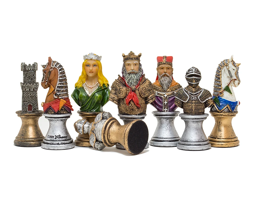 The Medieval Bust Hand Painted Themed Chess Pieces By Italfama 2 The Medieval Bust Hand Painted Themed Chess Pieces By Italfama - Image 2