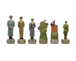 The Hitler Vs Roosvelt, Second World War Hand Painted Themed Chess Pieces By Italfama