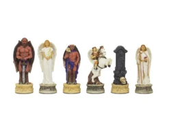 The Angels Vs Devils Hand Painted Themed Chess Pieces By Italfama