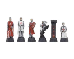 The Crusader Hand Painted Themed Chess Pieces By Italfama