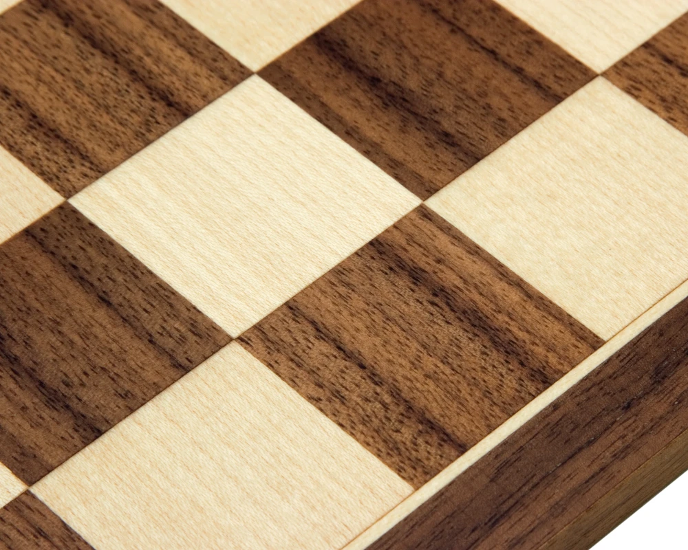 12.5 Inch Walnut And Maple Chess Board 4 12.5 Inch Walnut And Maple Chess Board - Image 4