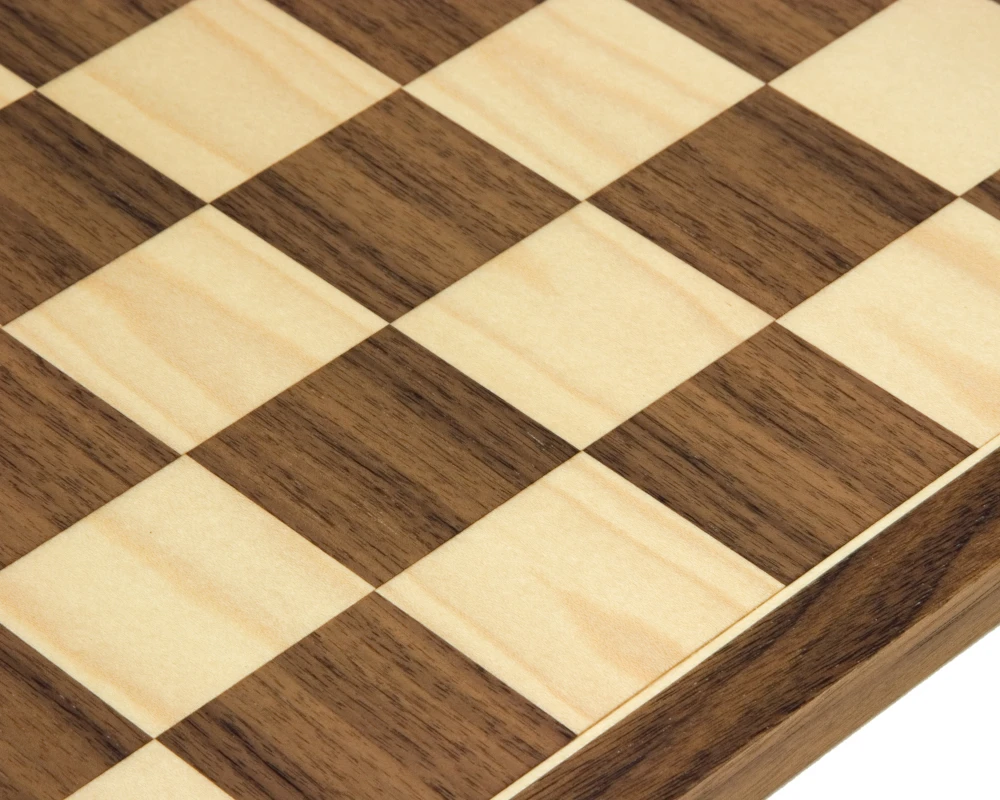 17.75 Inch Walnut And Maple Chess Board 4 17.75 Inch Walnut And Maple Chess Board - Image 4