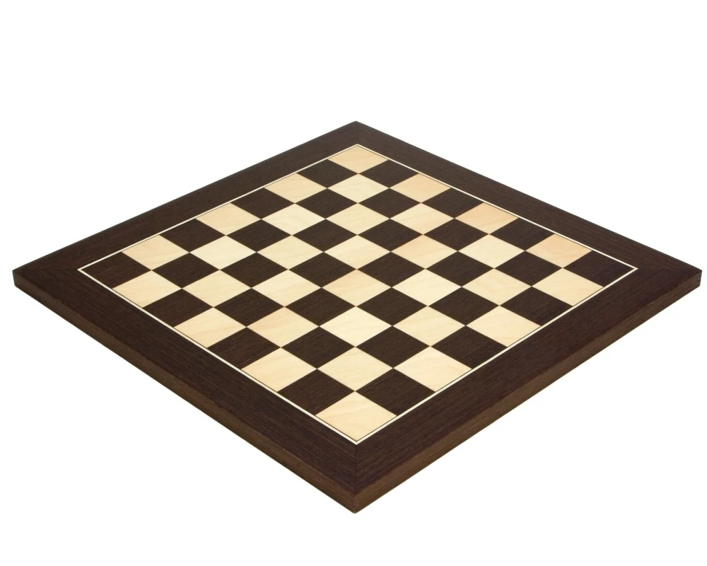 13.75 Inch Wenge And Maple Deluxe Chess Board 1 13.75 Inch Wenge And Maple Deluxe Chess Board