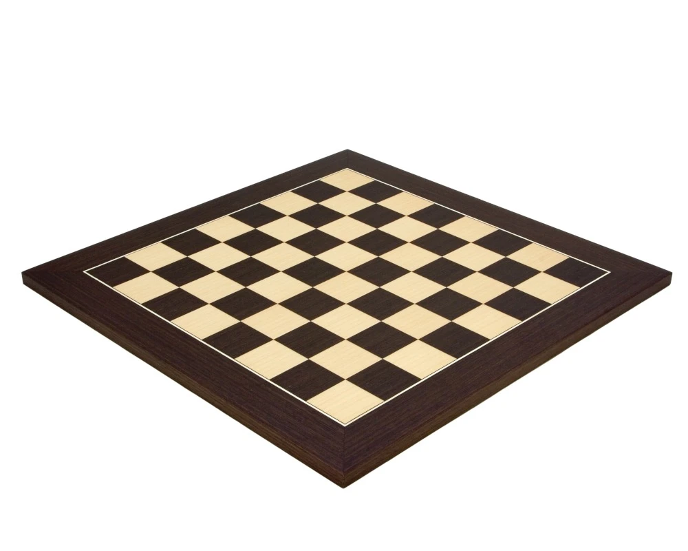 17.75 Inch Wenge And Maple Deluxe Chess Board 1 17.75 Inch Wenge And Maple Deluxe Chess Board