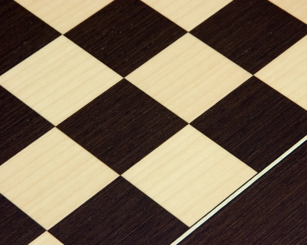 17.75 Inch Wenge And Maple Deluxe Chess Board 4 17.75 Inch Wenge And Maple Deluxe Chess Board - Image 4